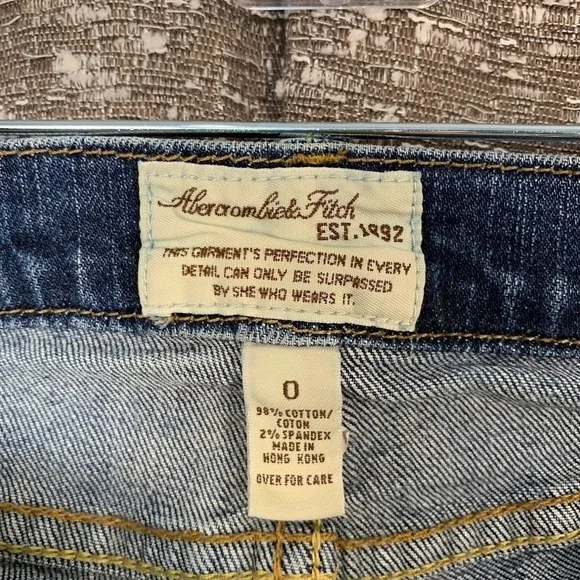 Vintage Y2K Abercrombie & Fitch Low Rise Flare Denim Jeans Women's 0 - Picture 12 of 15